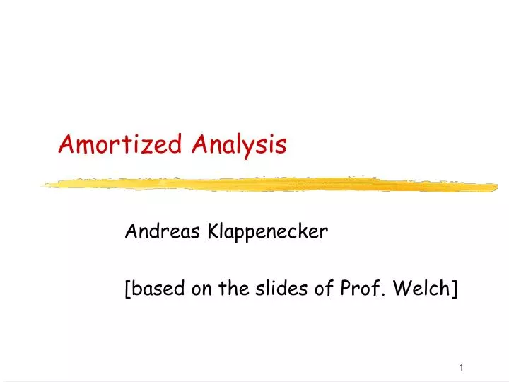 amortized analysis
