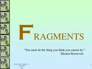 F RAGMENTS