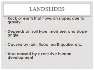 landslides