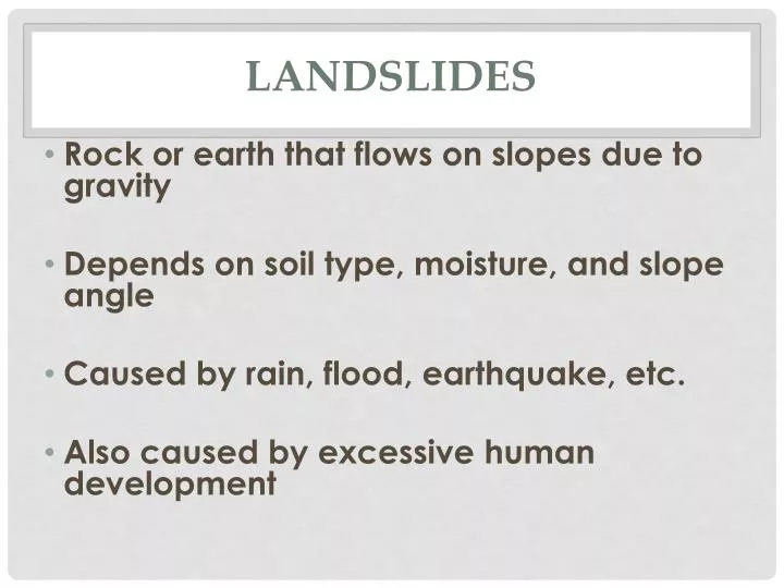 presentation on landslides