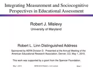 Integrating Measurement and Sociocognitive Perspectives in Educational Assessment