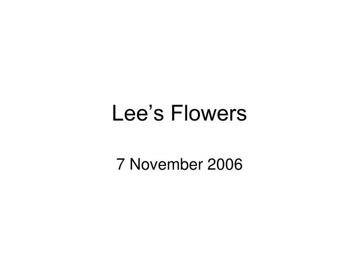lee s flowers
