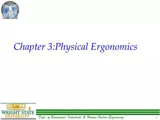 Chapter 3:Physical Ergonomics