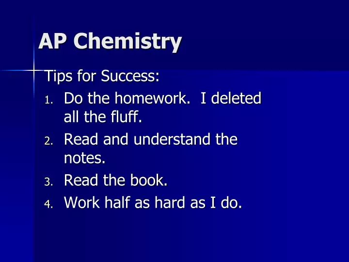 ap chemistry