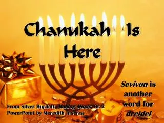 Chanukah Is Here