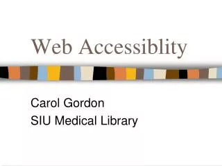 Web Accessiblity