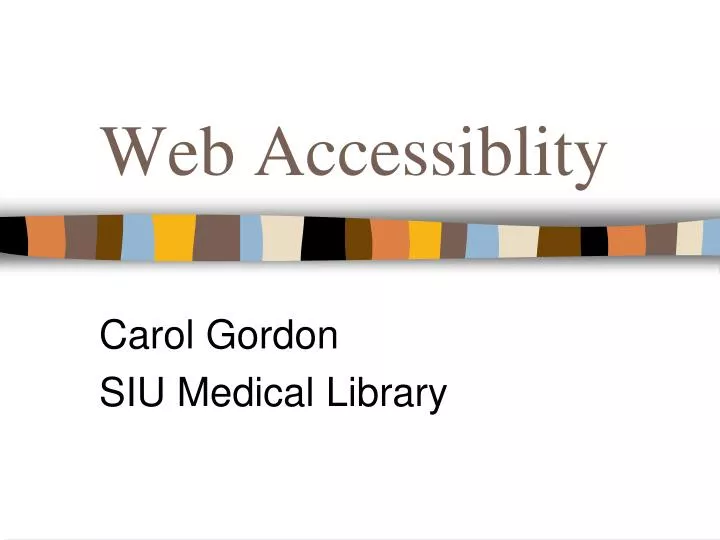 web accessiblity