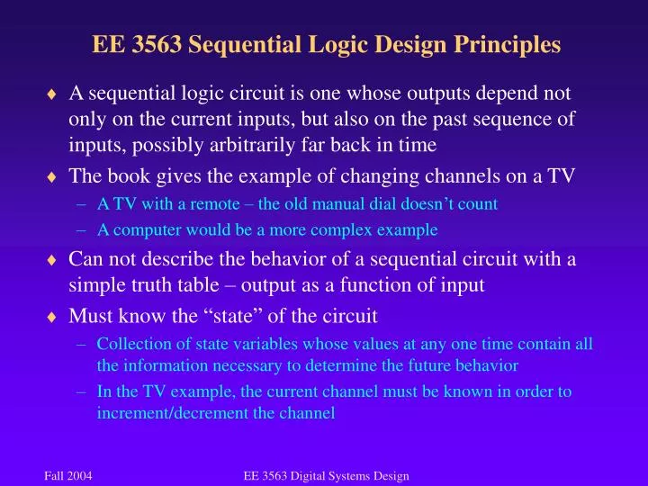 ee 3563 sequential logic design principles