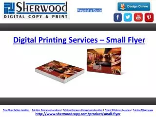 Digital Printing Services – Small Flyer