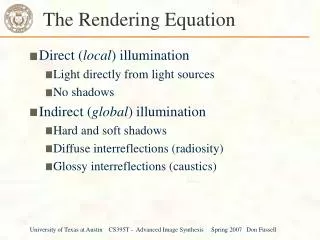 The Rendering Equation