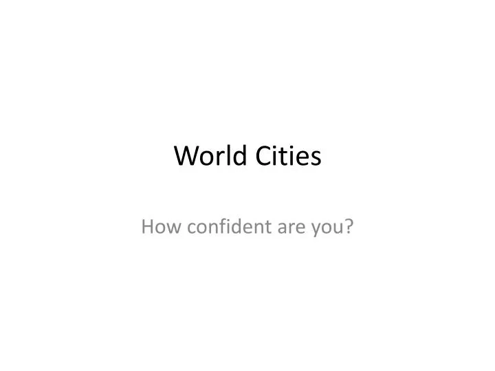 world cities