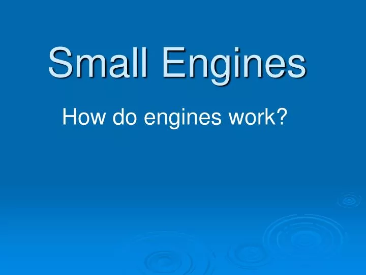 small engines