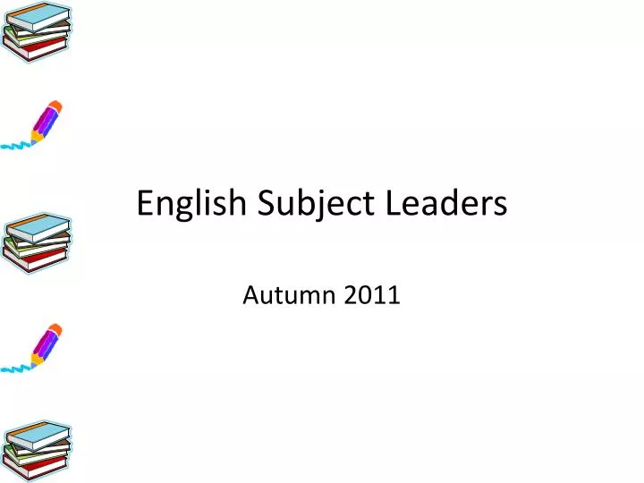 english subject leaders