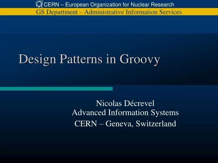 design patterns in groovy