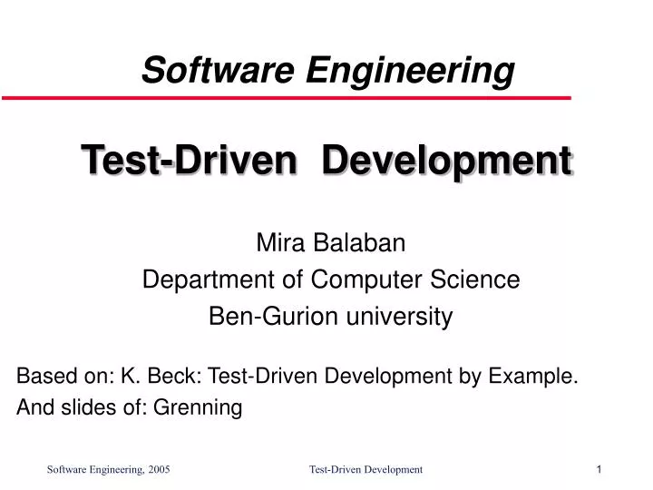 software engineering test driven development