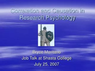 Correlation and Causation in Research Psychology