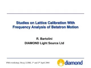 Studies on Lattice Calibration With Frequency Analysis of Betatron Motion