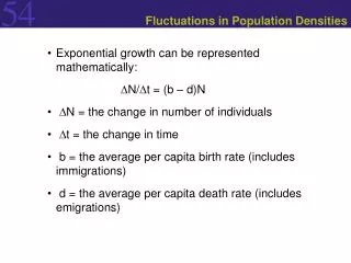 Fluctuations in Population Densities