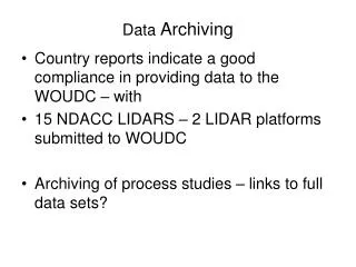 Data Archiving