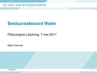bestuursakkoord water