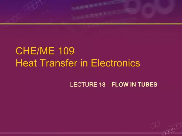 che me 109 heat transfer in electronics