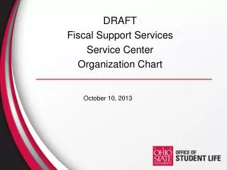 DRAFT Fiscal Support Services Service Center Organization Chart