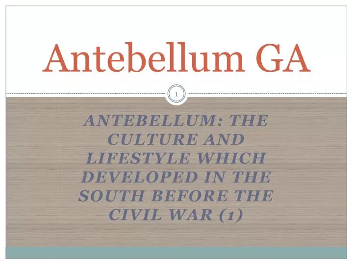 antebellum ga