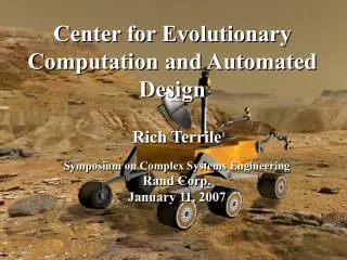 Center for Evolutionary Computation and Automated Design