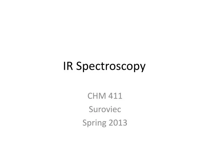 ir spectroscopy