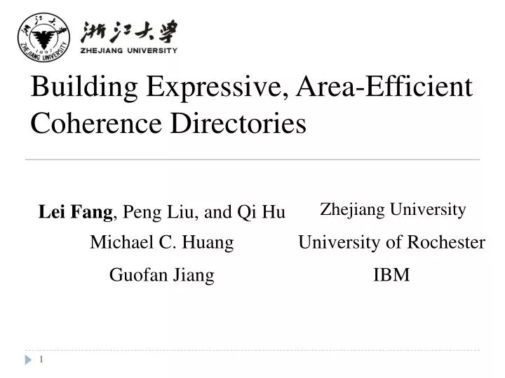 building expressive area efficient coherence directories