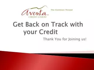 Get Back on Track with your Credit