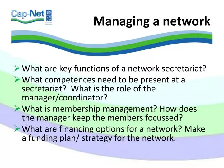 managing a network