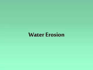 Water Erosion