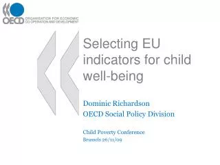 Selecting EU indicators for child well-being