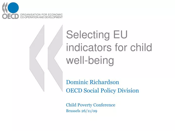 selecting eu indicators for child well being