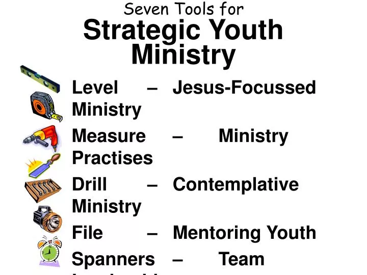 seven tools for strategic youth ministry