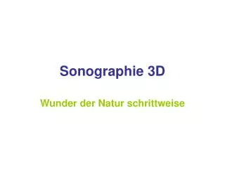 sonographi e 3d