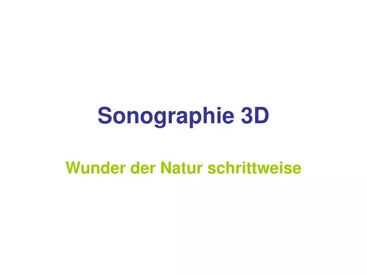 sonographi e 3d