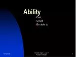 Ability - slide 1