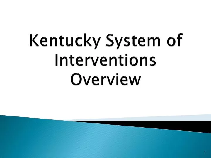 kentucky system of interventions overview