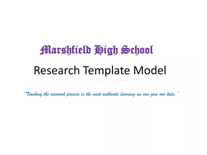 research template model