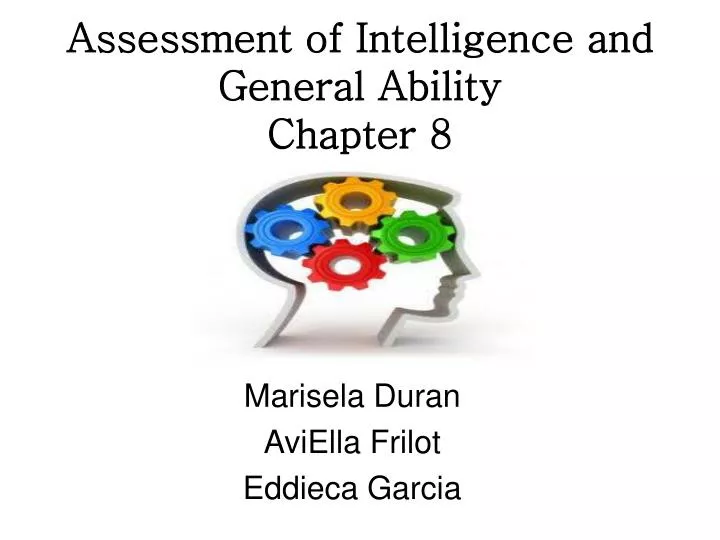 assessment of intelligence and general ability chapter 8
