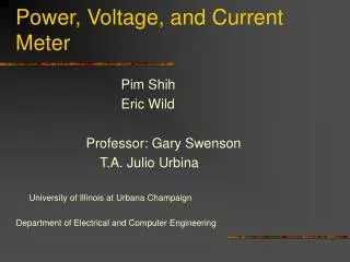Power, Voltage, and Current Meter