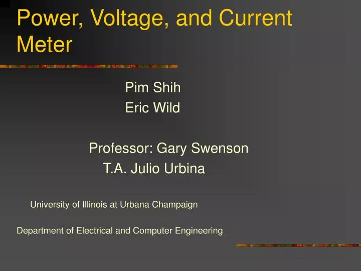power voltage and current meter