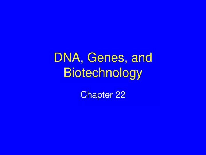 dna genes and biotechnology