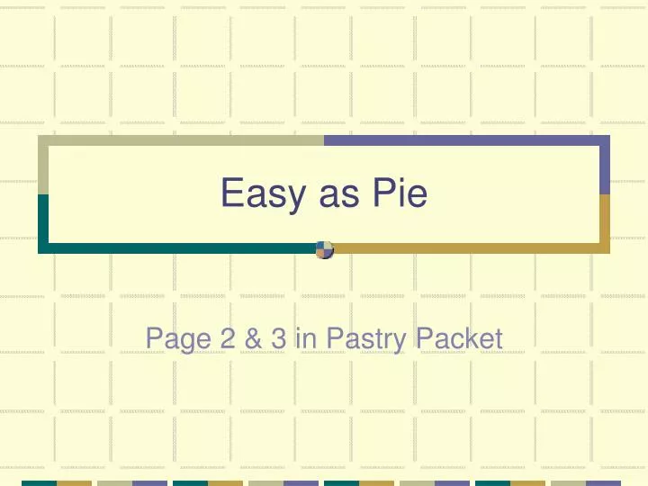 easy as pie