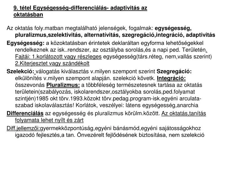 9 t tel egys gess g differenci l s adaptivit s az oktat sban