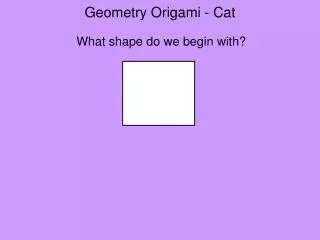 Geometry Origami - Cat