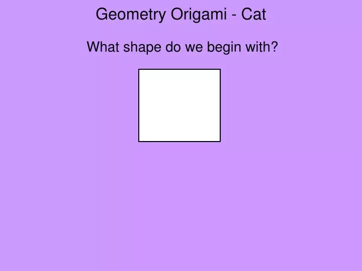 geometry origami cat