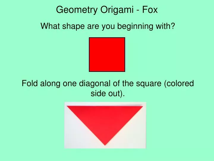 geometry origami fox